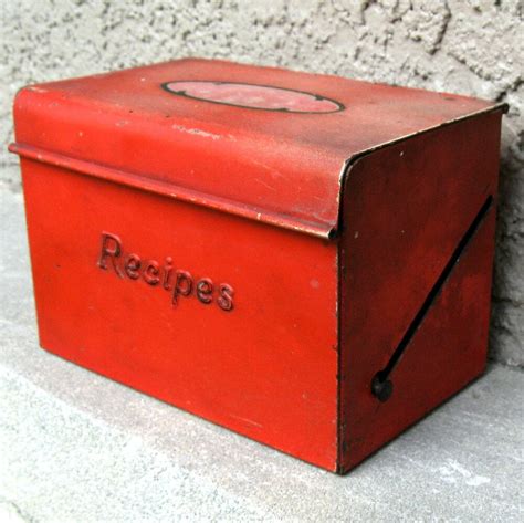 Metal Recipe Box 